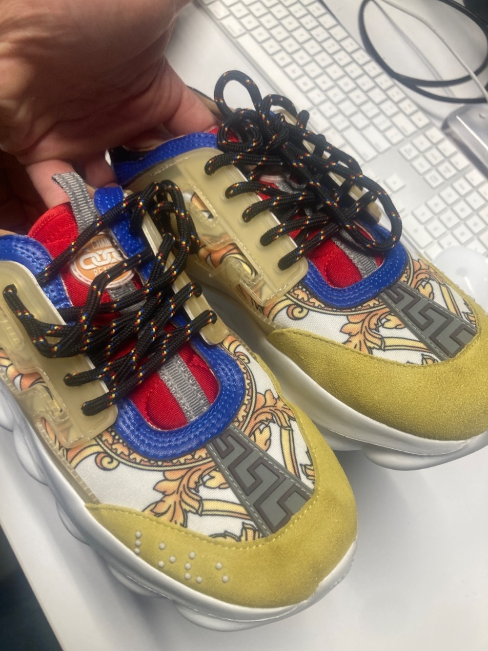 Versace chain reaction sneakers EU39 US8.5 cute - Picture 2 of 10